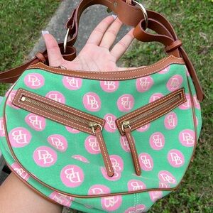 Pink and green Dooney & Bourke purse